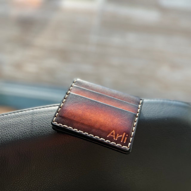 Two Pocket, Money Clip Wallet Calf — Pinnell Custom Leather