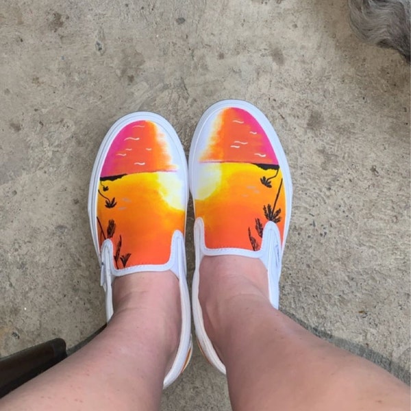 Ice Cream Cone Print Pattern Black Sneaker Shoes For Men Women main image 0