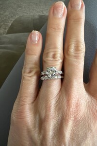 2.30Ct Princess Moissanite Engagement Ring, Princess Lab Grown Diamond Ring, 14K White Gold Princess Wedding Ring, Promise Ring,