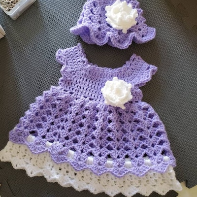 Crochet Pattern Crochet Instruction How to Crochet Baby Dress Size ...