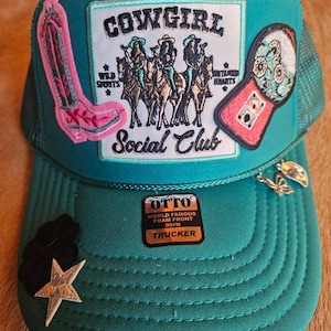 Coastal Cowgirl Embroidery Patch Trucker Hat