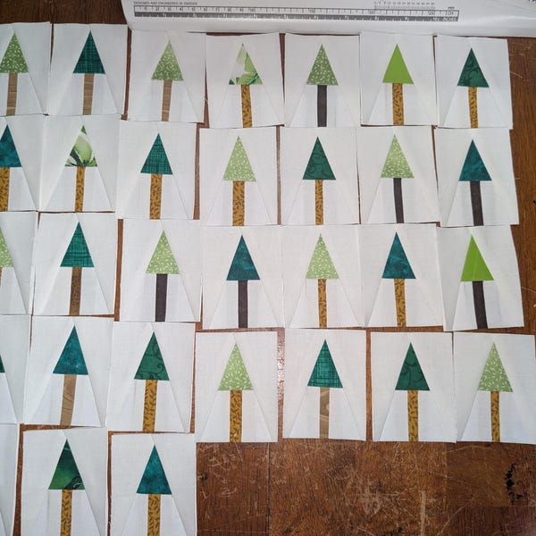 MINI TREE BLOCK Foundation Paper Piecing Pattern/template - Etsy