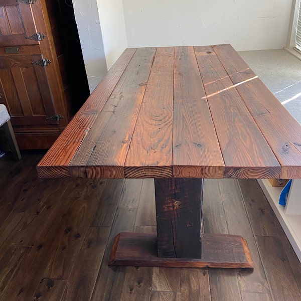 Reclaimed Timber Harvest Table - Etsy