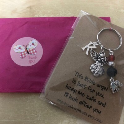Guardian Angel Diffuser Gemstone Keychain Guardian Angel - Etsy