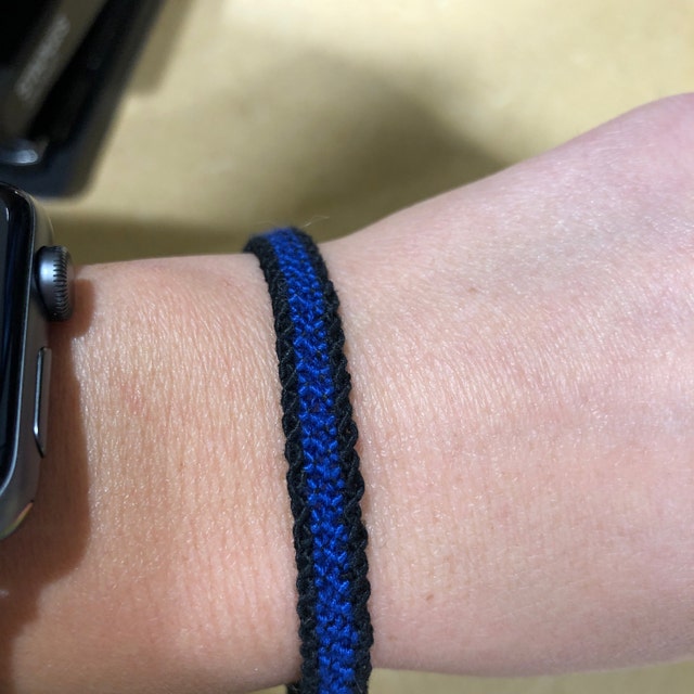 Thin blue line friendship bracelet sale