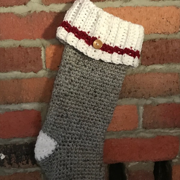 Crochet Christmas Stocking Pattern Polar Ridge Christmas Stocking ...