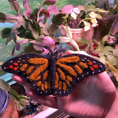 Felt Ornament, Monarch Butterfly, Felt Christmas Ornament - Etsy