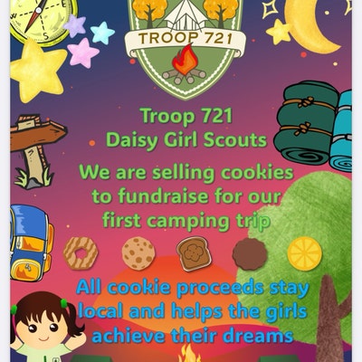 Girl Scout Cookie Booth Donation Sign Sheet Printable - Etsy