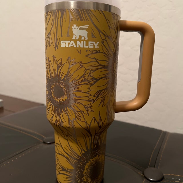 Engraved 40oz Stanley Style Quencher Sunflower Tumbler Leaf Foliage Tu –  The Home Haven Shop