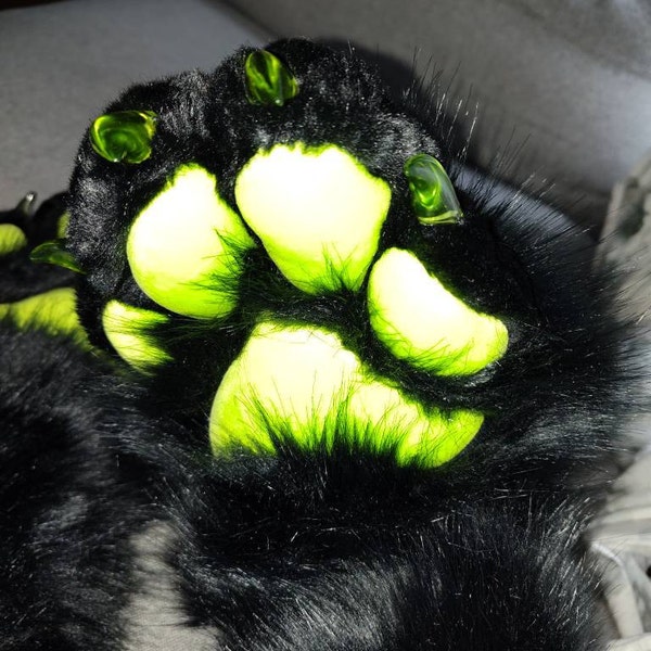 Black Green Paws, Furry Gift, Tiger Paws, Kemono Paws Custom, Pet Play ...