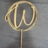 Letter Cake Topper Rustic Cake Topper Monogram Cake Topper - Etsy