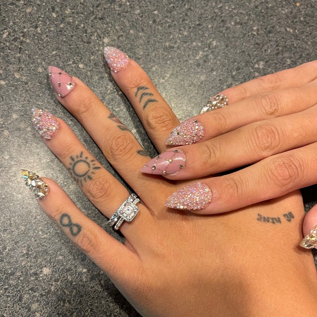 Champagne Wedding Gel Press on Nails - Etsy