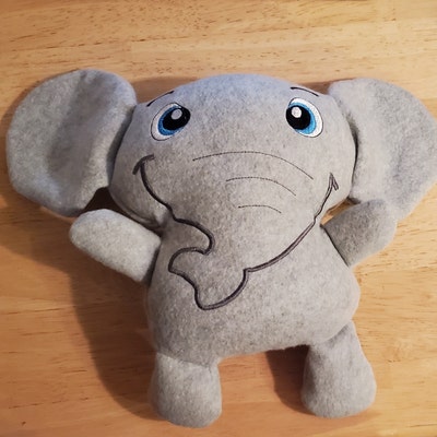 Elephant Stuffie ITH Embroidery Machine Pattern - Etsy