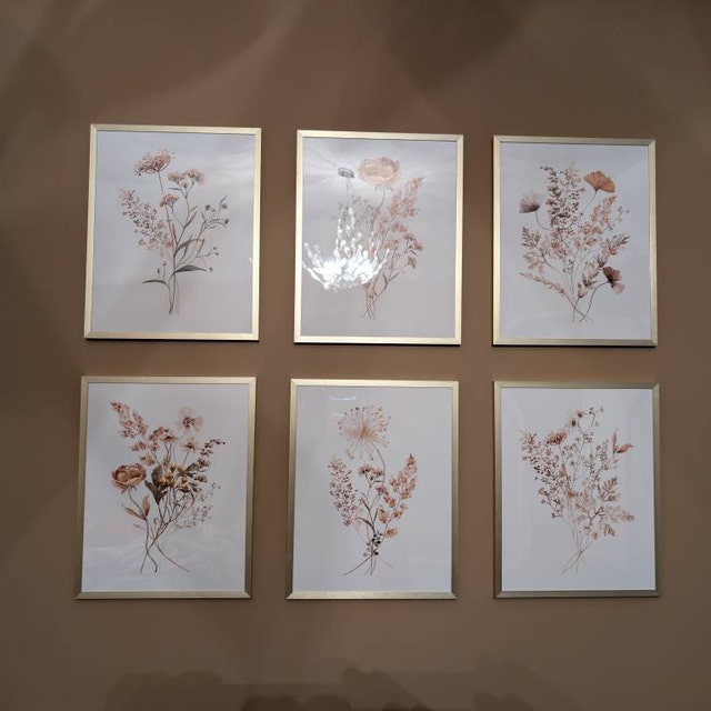 NymphFable Wildblumen-Wandposter Set – 3 Aquarell-Drucke, 30x40 Cm, Ungerahmt