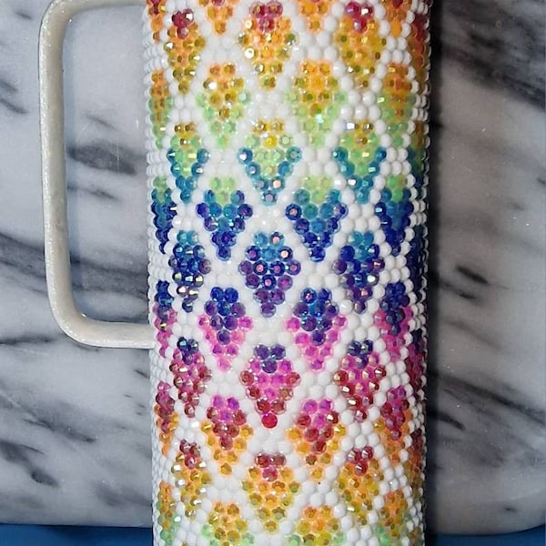 Ombre Sublimation Rhinestone Pattern 20 Oz. Skinny 49 Stones Wide Ss20 ...