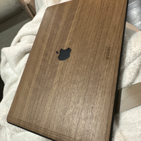 Veneer Wood MacBook Skin, Black Frake Skin for Mac Air Pro 11 12 13 14 ...