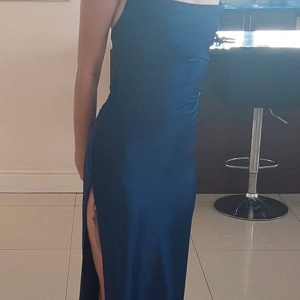 Split Silk Slip Maxi Dress Pattern | Cowl Neck Dress | Bias Cut Dress ...