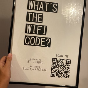 What's the WIFI Code WIFI Password Sign Personalised - Etsy UK