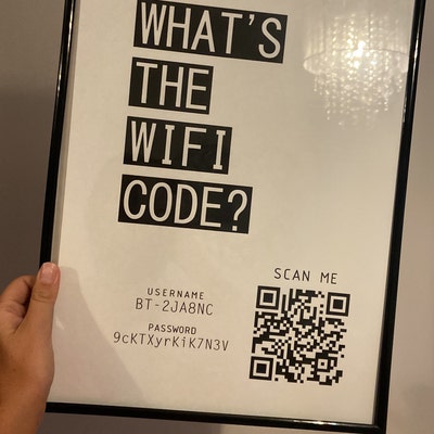 What's the WIFI Code WIFI Password Sign Personalised - Etsy UK
