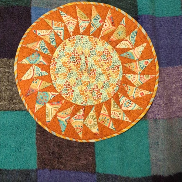 Flying Geese Circle Foundation Paper Piecing FPP Mini Quilt Block ...