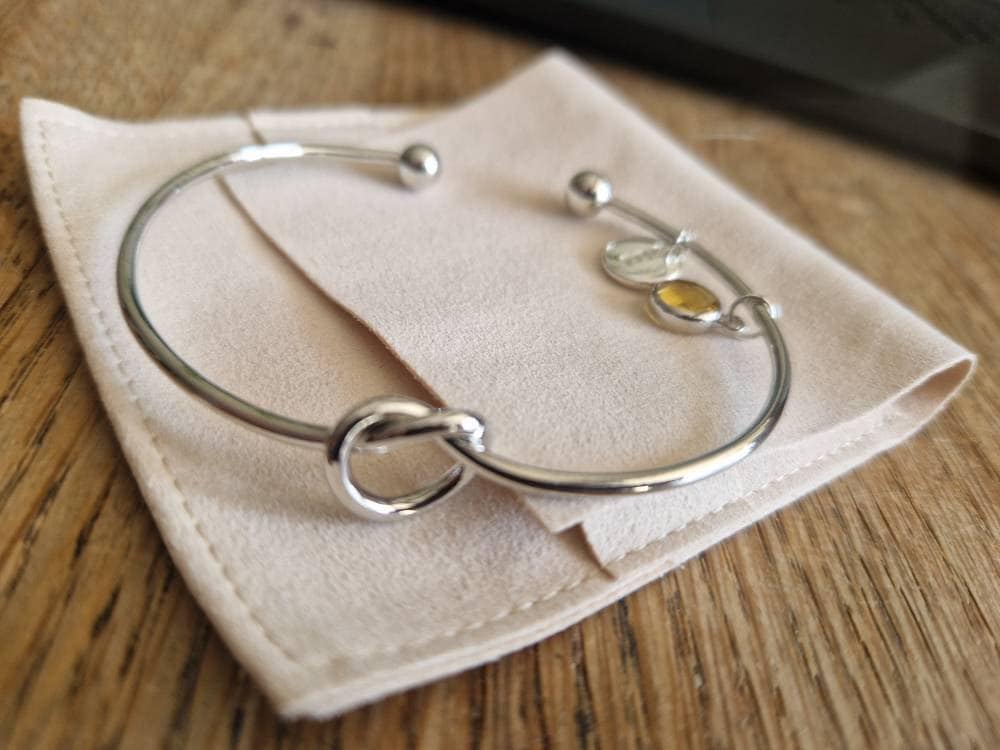Silver Knot Bracelet Gift For Her, Personalised Christmas Gifts, Best Friend Gift, Maid of Honour Gifts, Sister Birthday Gift