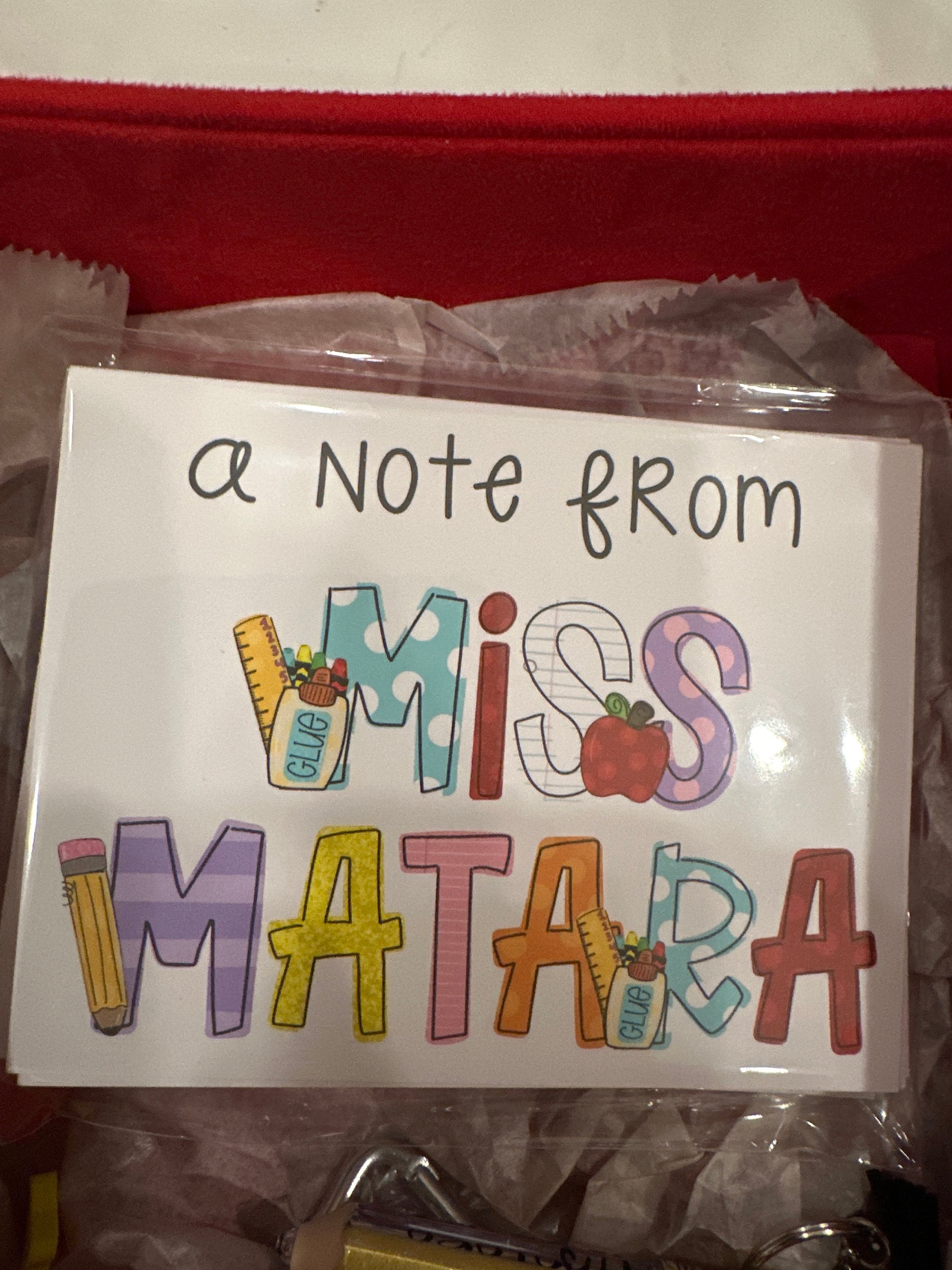 Teacher Card, Stationary Set, End of Year Teacher Gift, Best Friend Gift,
