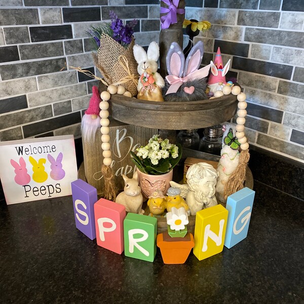 Spring Block Decor SPRING