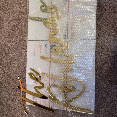 30 Custom Wedding Sign With Last Name Personalized Laser Cut Acrylic ...