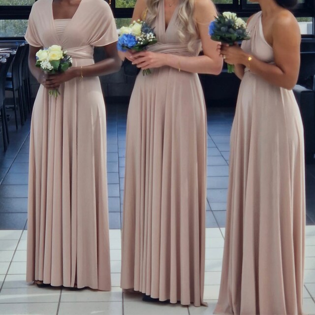 sachin and babi light blue dress Multiway Dress Pastel Color Infinity Dress PINK CHAMPAGNE VELVET Infinity  Dress/ Bridesmaids Dress