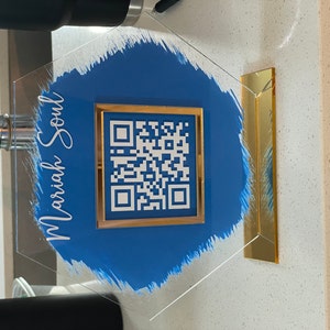 Custom Hexagon Acrylic QR Sign / Scan to Pay Sign 