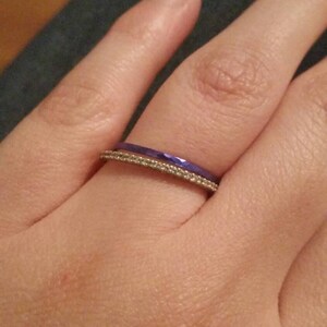 Super Thin Blue Silver Stackable Rings,blue Ring,stack Rings,blue ...