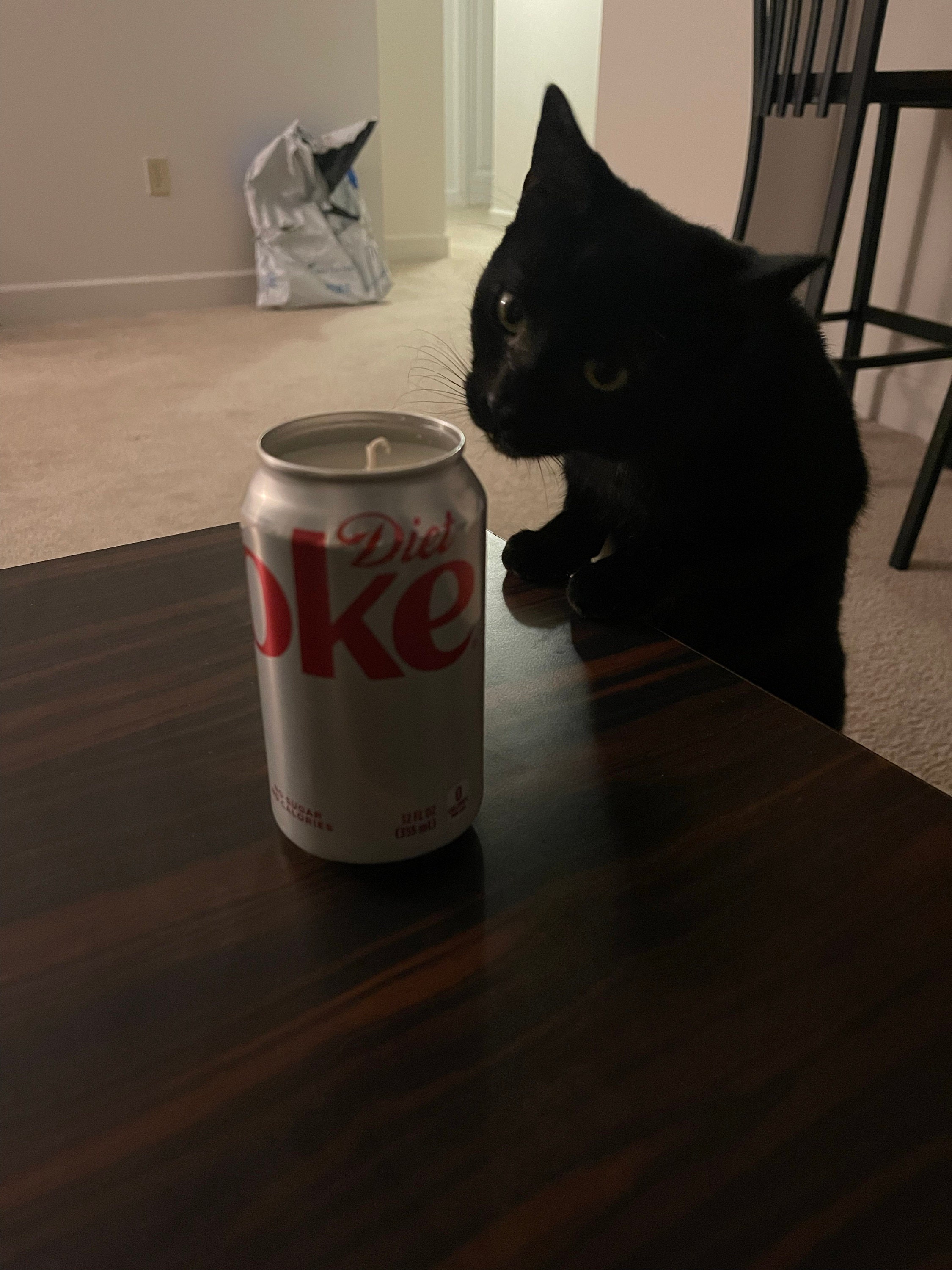 Diet Coke Soy Candle - Hand Poured Diet Coca Cola Soda Can Candle - Custom Scented Soda Pop Candle
