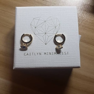IRIS Huggie Hoop Earrings by Caitlyn Minimalist \u2022 Evil Eye Jewelry \u2022 Dainty Eye Earrings \u2022 Protection Jewelry \u2022 ER003