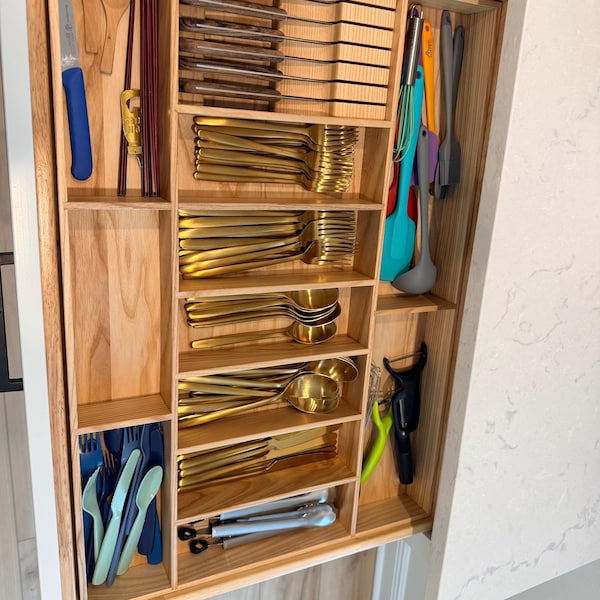 Custom Kitchen Drawer Organizer | Silverware | Baking and More - Made ...