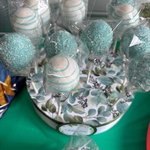 Black, Silver & Ivory Cake Pops | Wedding Cake Pops | Birthday Gift Cake Pops