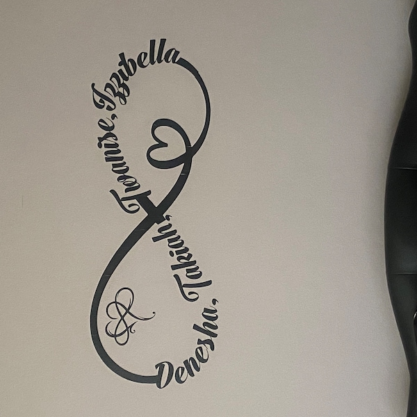 Personalized Infinity Name Sign - Custom Wall Decal - Etsy