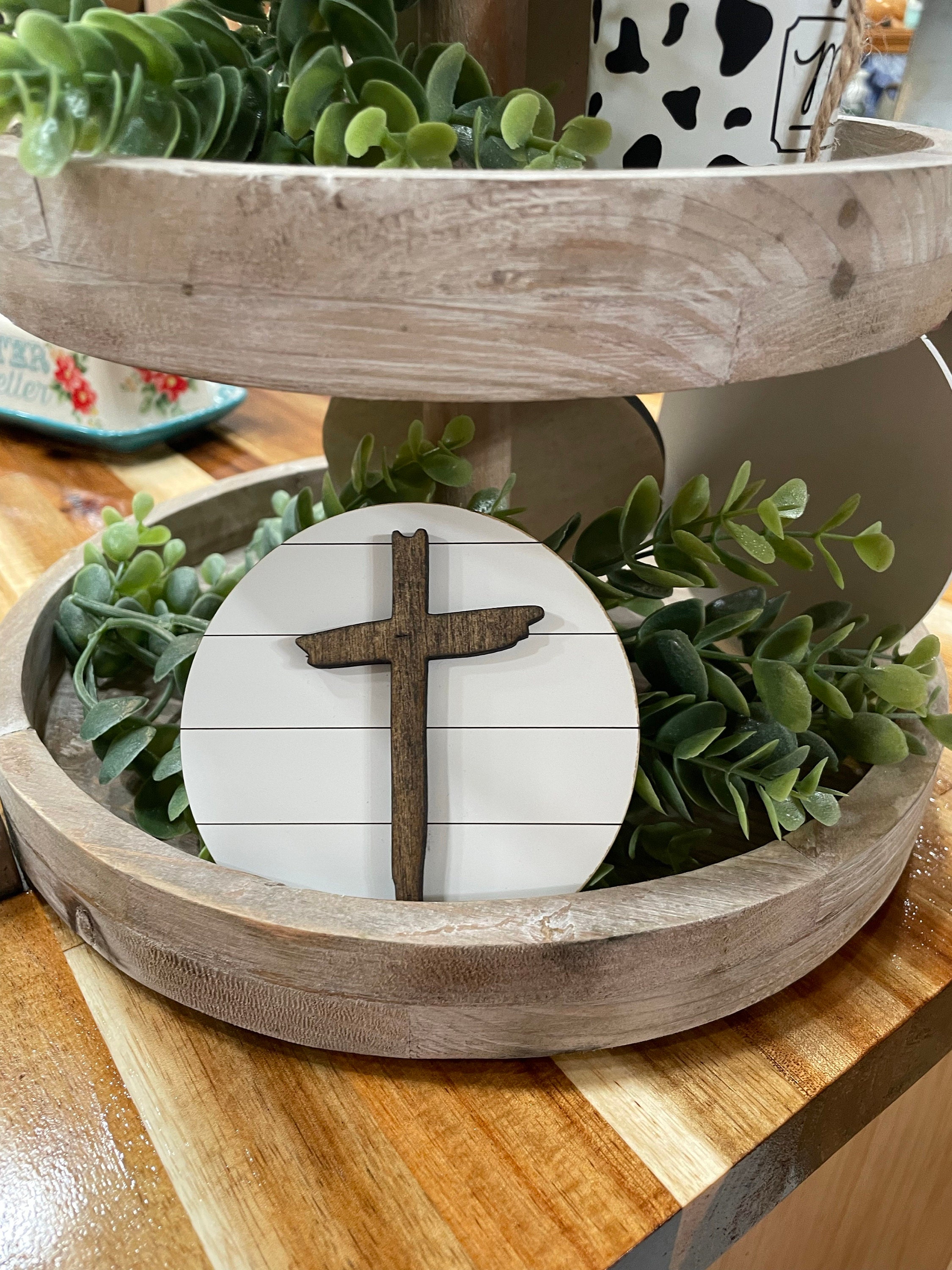 He is Risen Tier tray set, Easter tier tray set, Easter tier tray decor