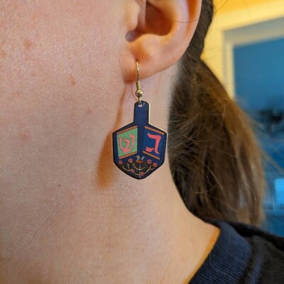 Hanukkah earrings