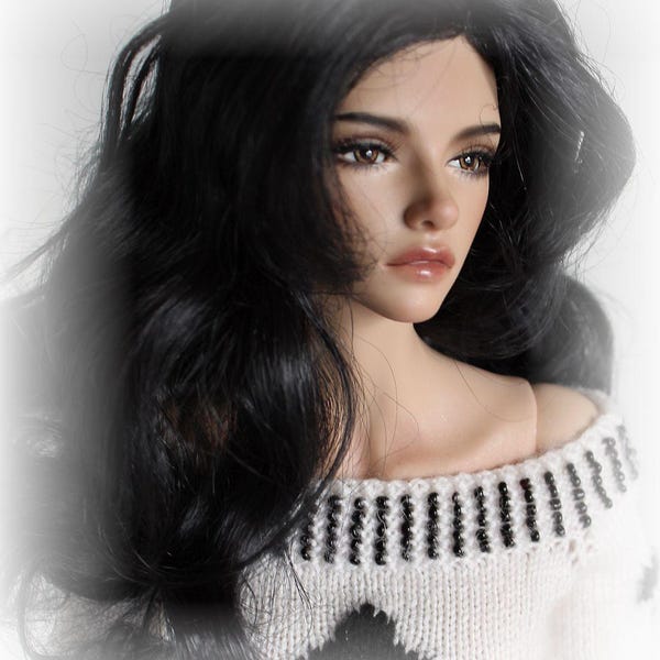 PERRUQUE en MOHAIR pour POUPEE ANCIENNE- DOLL WIG -T6