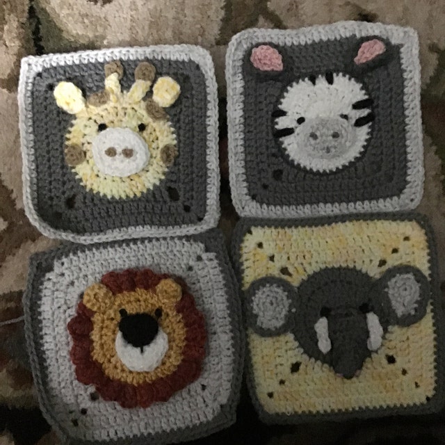 Elephant granny square crochet pattern sale