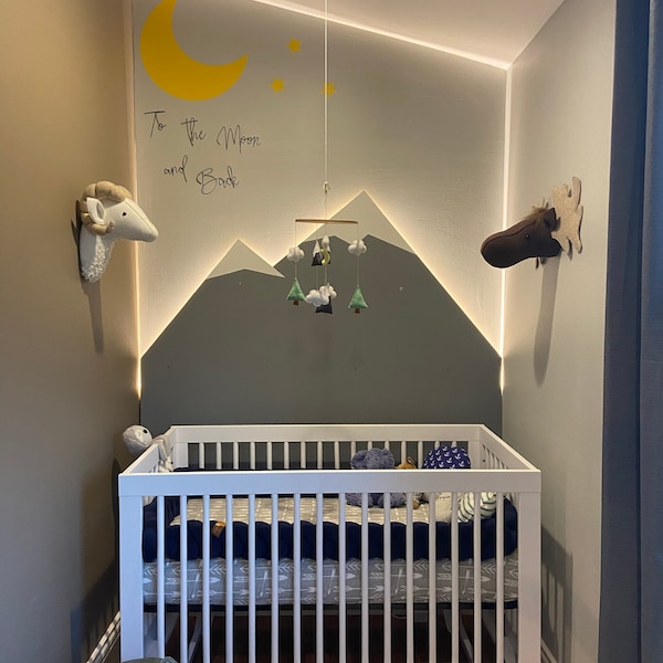 Moon and Stars Wall Decal Set | 74 Star Decals | Nursery or Kids ...