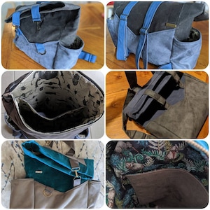 Retro Rucksack PDF Sewing Pattern Convertible Straps Vintage Backpack ...