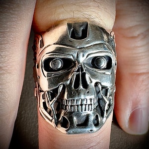 Terminator Ring , T-800 , Endoskeleton , 3D Print , Oxidized