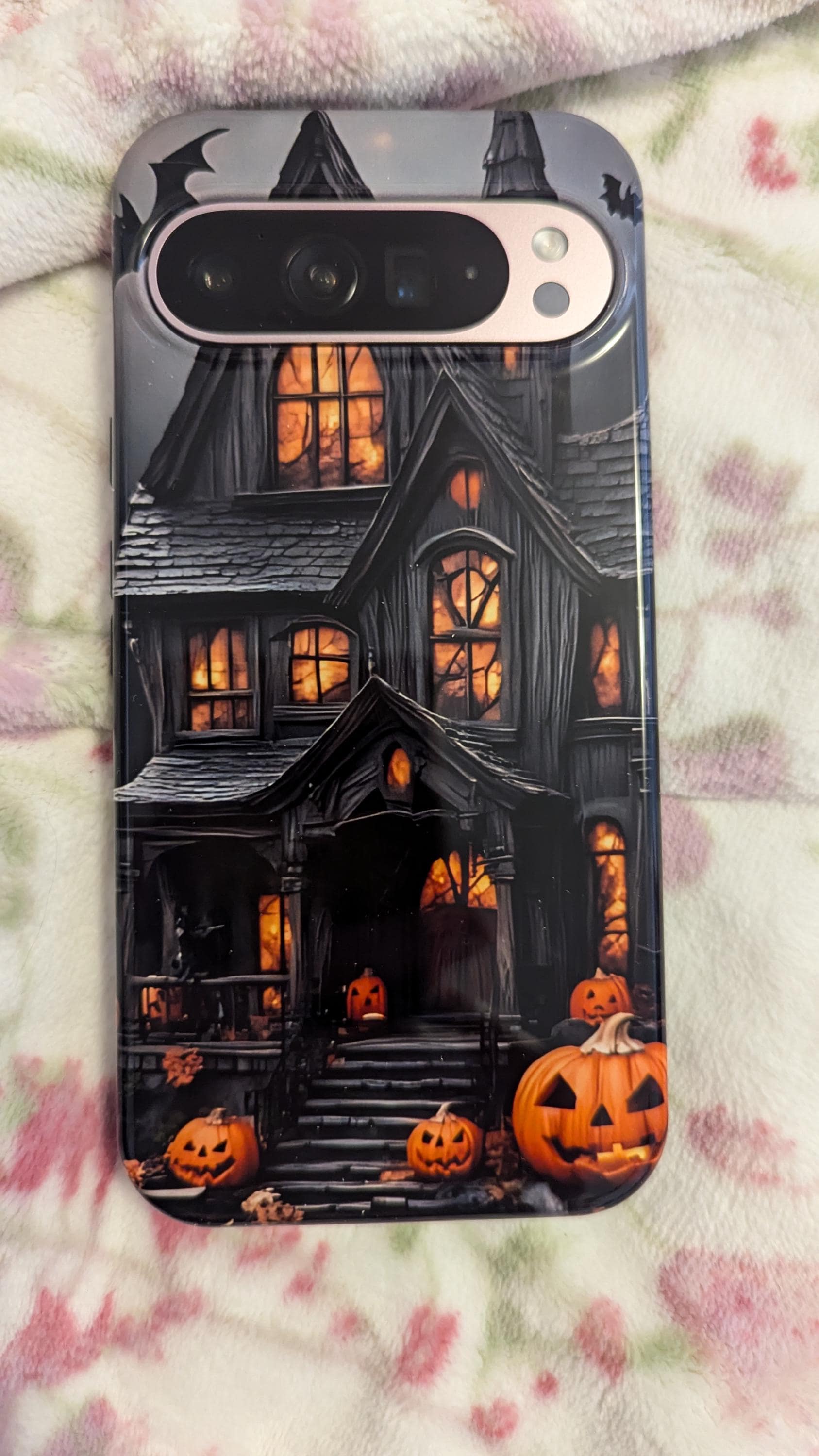 Haunted Mansion Halloween Phone Case, Spooky Gothic Phone Cover, Scary Ghost Phone Protector, Creepy iPhone 16 15,Galaxy S25 Ultra, Pixel 9
