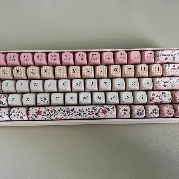 Bunny & Bear Milk Tea Store MOA Profile Pink Brown Customized Keycap ...