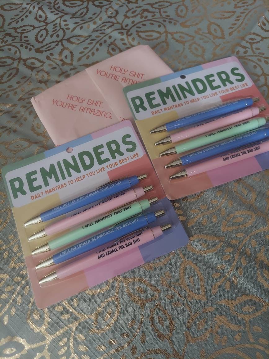 Daily Reminders Pen Set