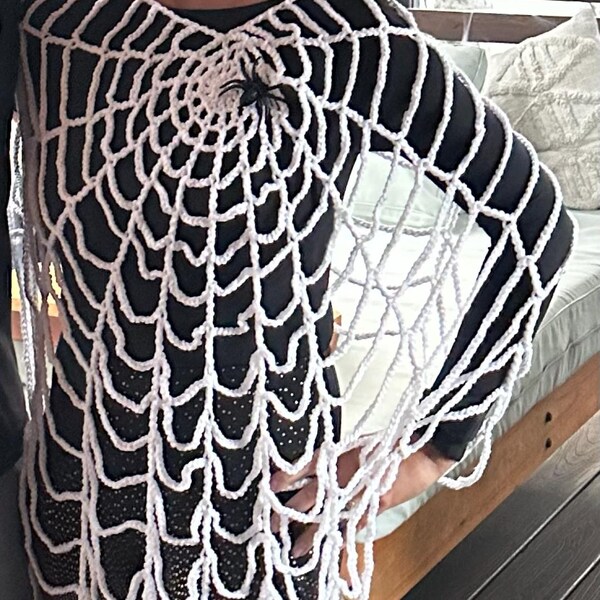 Crochet Spiderweb Shawl Etsy