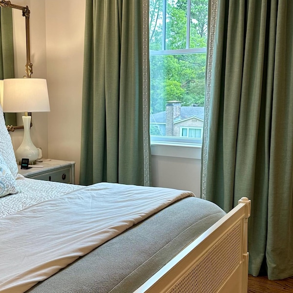 View of Luxury Velvet Curtain Panels for Tall Window, Beautiful Custom High ...