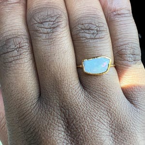 Customer photo from Deshonee, Raw Australian Fire Opal Ring, October Birthstone Jewelry