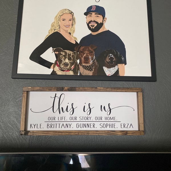 This is Us | Custom Family Sign | Our Life Our Story Our Home | Rustic ...